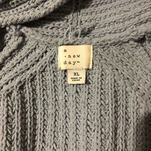 A New Day Target Brand Fluffy Knit Blue Cardigan